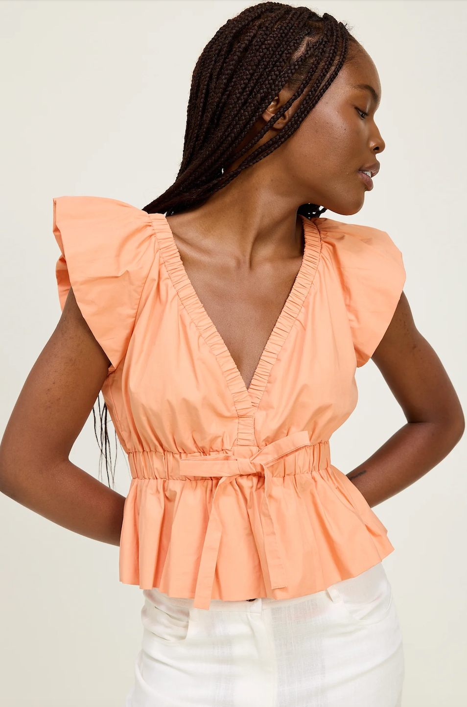 SAPHIRA TOP IN PEACH