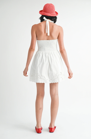 JACQUIE THE LABEL WINONA MINI DRESS IN WHITE