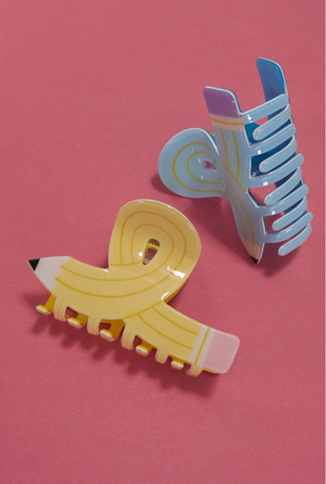 BACK TO SCHOOL TEACHER PENCIL CLAW CLIPS