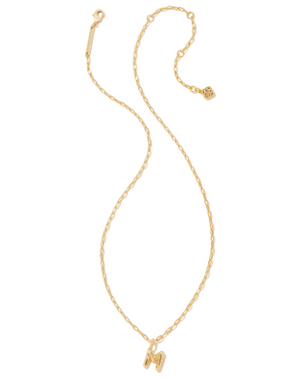 KENDRA SCOTT CRYSTAL LETTER M PENDANT NECKLACE IN GOLD METAL