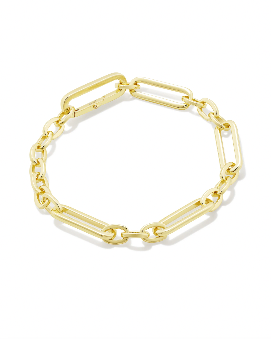KENDRA SCOTT HEATHER LINK AND CHAIN BRACELET IN GOLD METAL