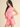 SLEEVELESS WRAP TIE FRONT DRESS IN PINK
