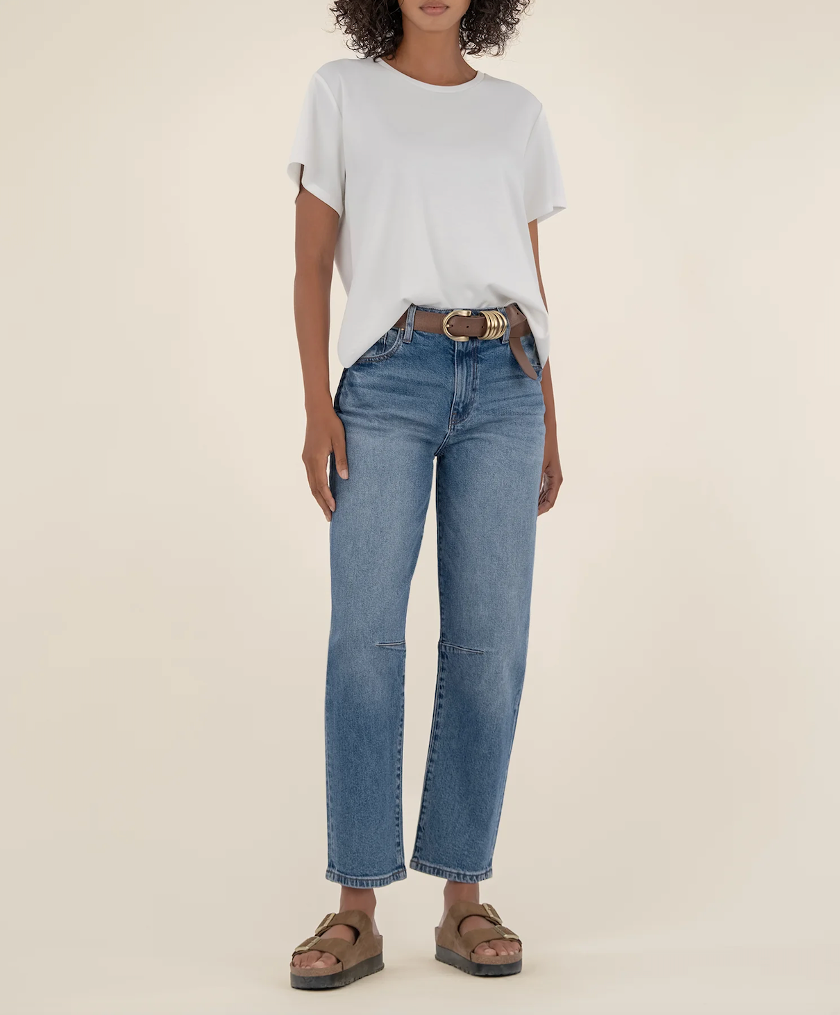 KUT ASHLEY HIGH RISE SLOUCHY BARREL JEAN IN IMPROV WASH
