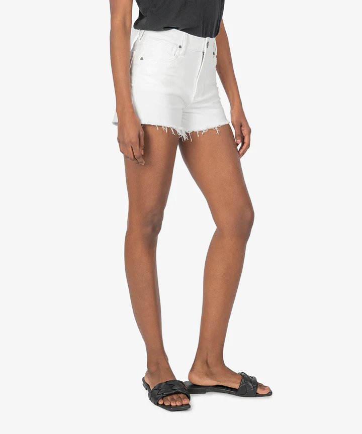 KUT FROM THE CLOTH JANE HIGH RISE SHORT OPTIC WHITE