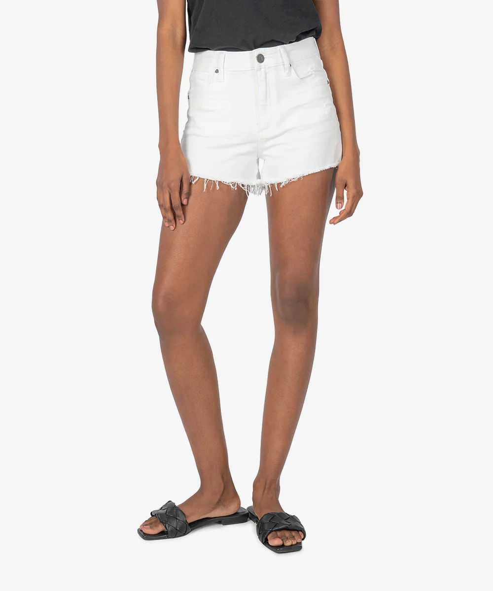 KUT FROM THE CLOTH JANE HIGH RISE SHORT OPTIC WHITE