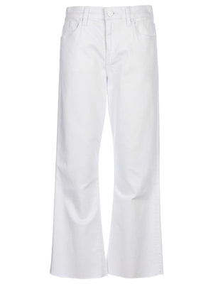 KUT FROM THE KLOTH KELSEY HIGH RISE ANKLE FLARE JEANS IN OPTIC WHITE