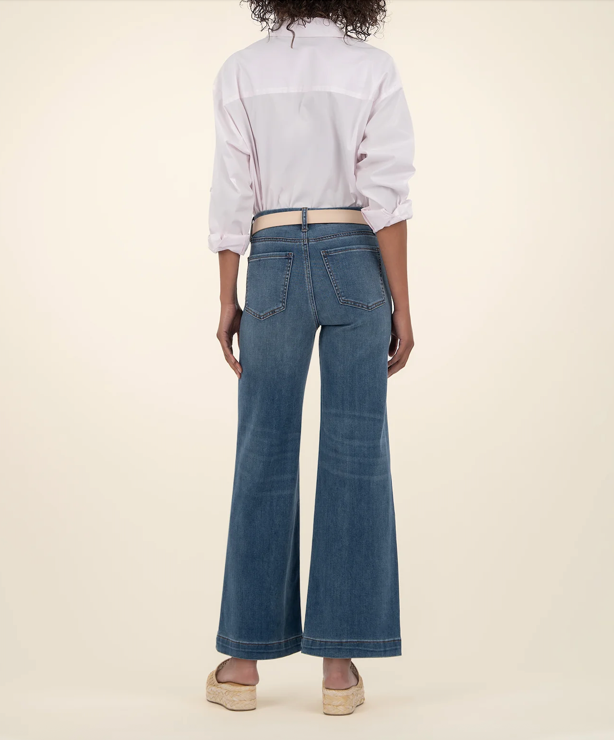 KUT MEG HIGH RISE WIDE LEG JEANS IN LOYALTY