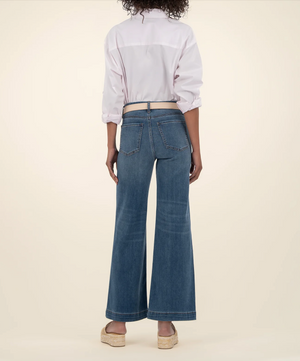 KUT MEG HIGH RISE WIDE LEG JEANS IN LOYALTY