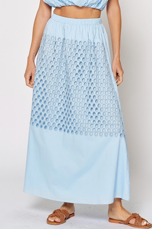 ISLA MAXI SKIRT SET IN LIGHT BLUE