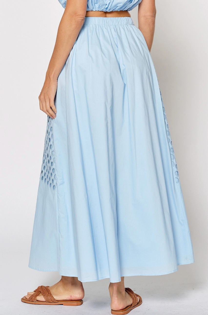 ISLA MAXI SKIRT SET IN LIGHT BLUE