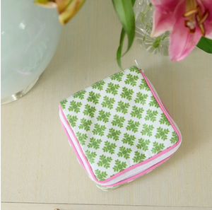 LAURA PARK BRUSHSTROKES GREEN JEWELRY CASE