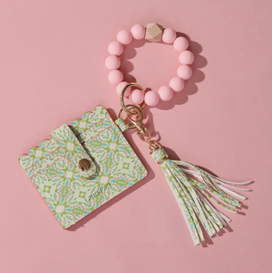 LAURA PARK LAGOS BLUSH KEYCHAIN WRISTLET WALLET