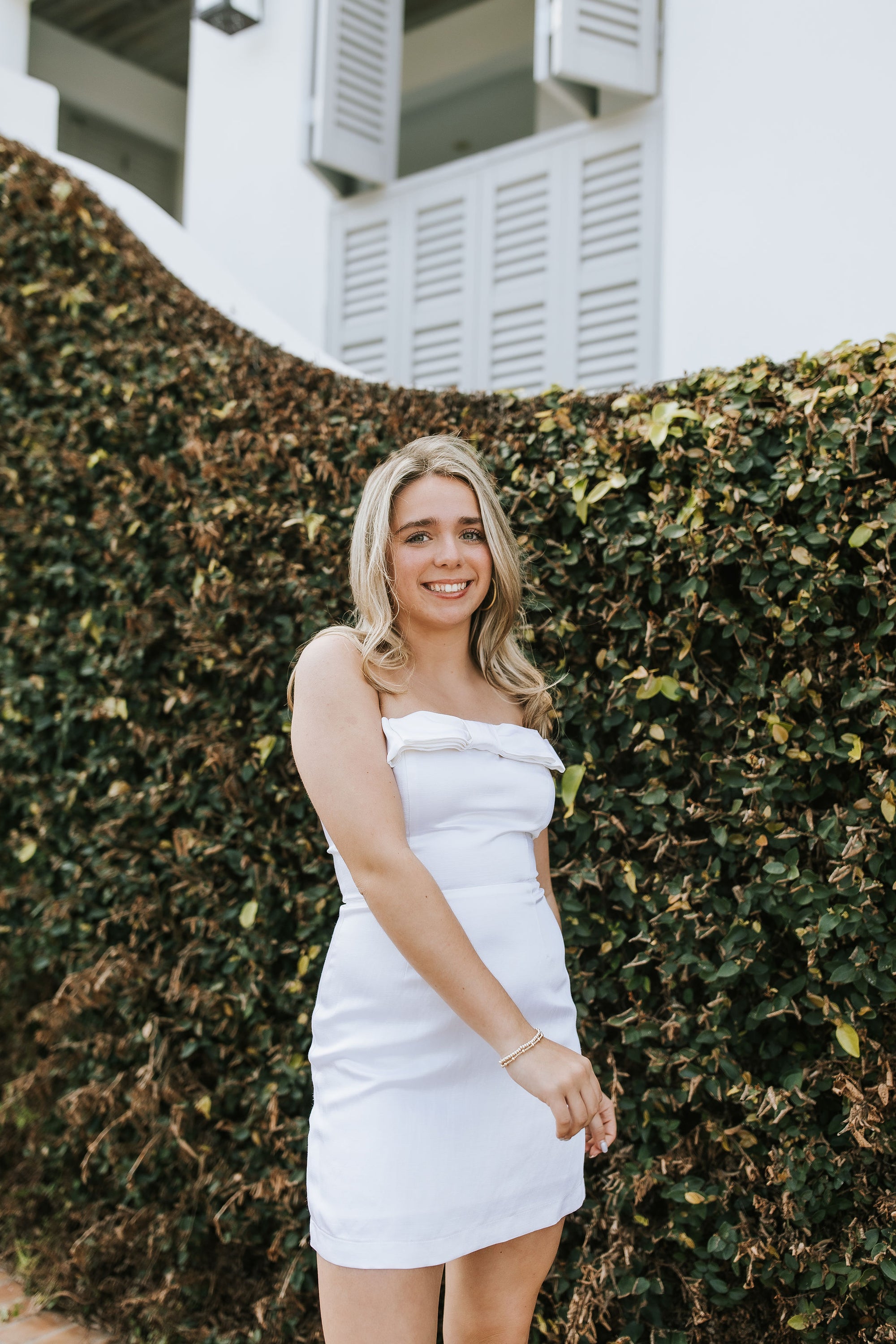 LAVENDER BROWN ANGELINA MINI DRESS IN IVORY