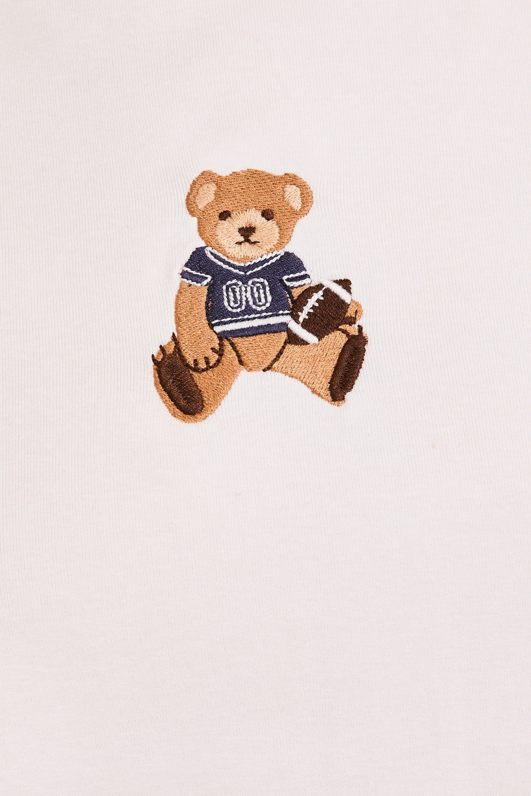 BABY TEE WITH NAVY TEDDY BEAR GRAPHIC