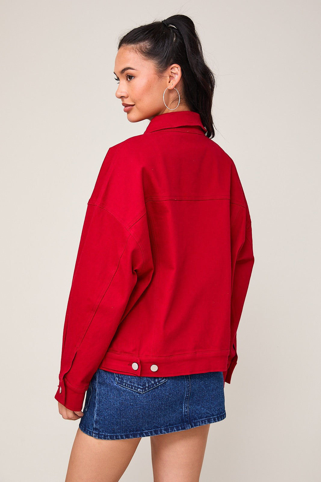 MADISON BOXY JACKET IN RED