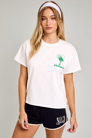 PICKLEBALL GRAPHIC TSHIRT IN WHITE