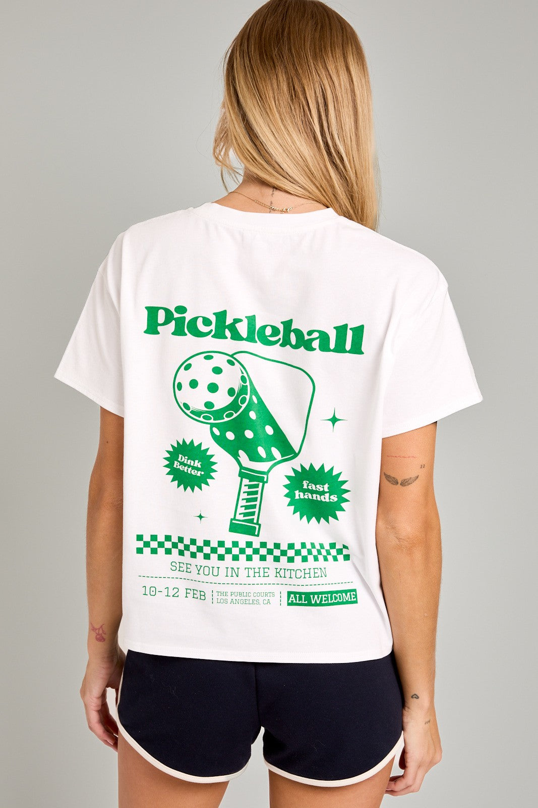 PICKLEBALL GRAPHIC TSHIRT IN WHITE