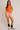 WAIST TIE CHECK SHORTS IN ORANGE