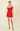LINE AND DOT PENNI MINI DRESS IN SCARLET