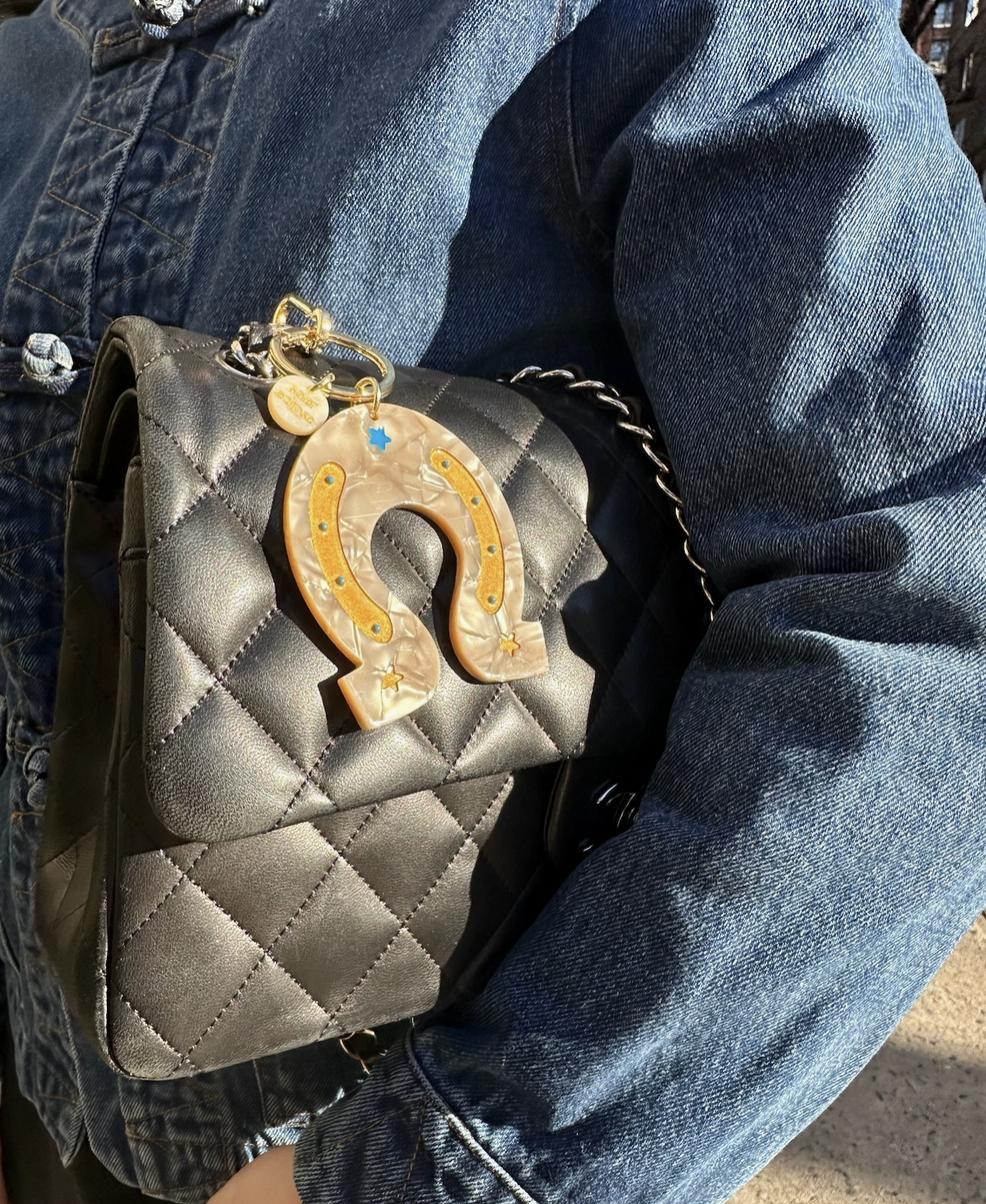 LUCKY HORSESHOE BAG CHARM & KEY CHAIN