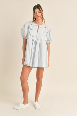 DOUGLAS BABYDOLL DRESS IN LIGHT BLUE