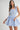 STRIPE SMOCKED BODICE BUBBLE MINI DRESS IN BLUE