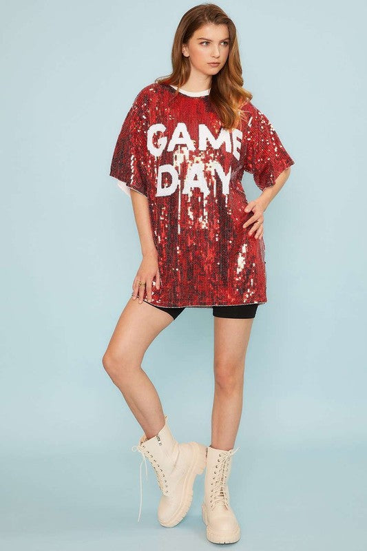 GAME DAY TUNIC TOP IN RED