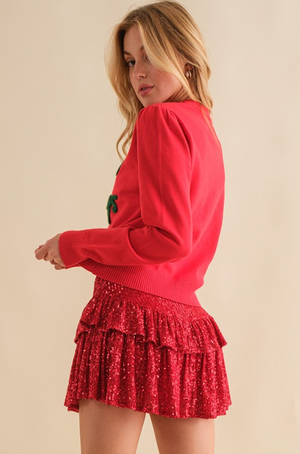 GLORIA HOLIDAY SWEATER IN RED