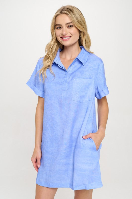 AEGEAN WAVES SHIRT DRESS