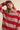 ROSIE STRIPE BUTTON FRONT CARDIGAN IN RED MAUVE
