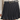 A black pleated mini skirt with a matching black belt featuring a gold buckle, styled with a white textured blouse.