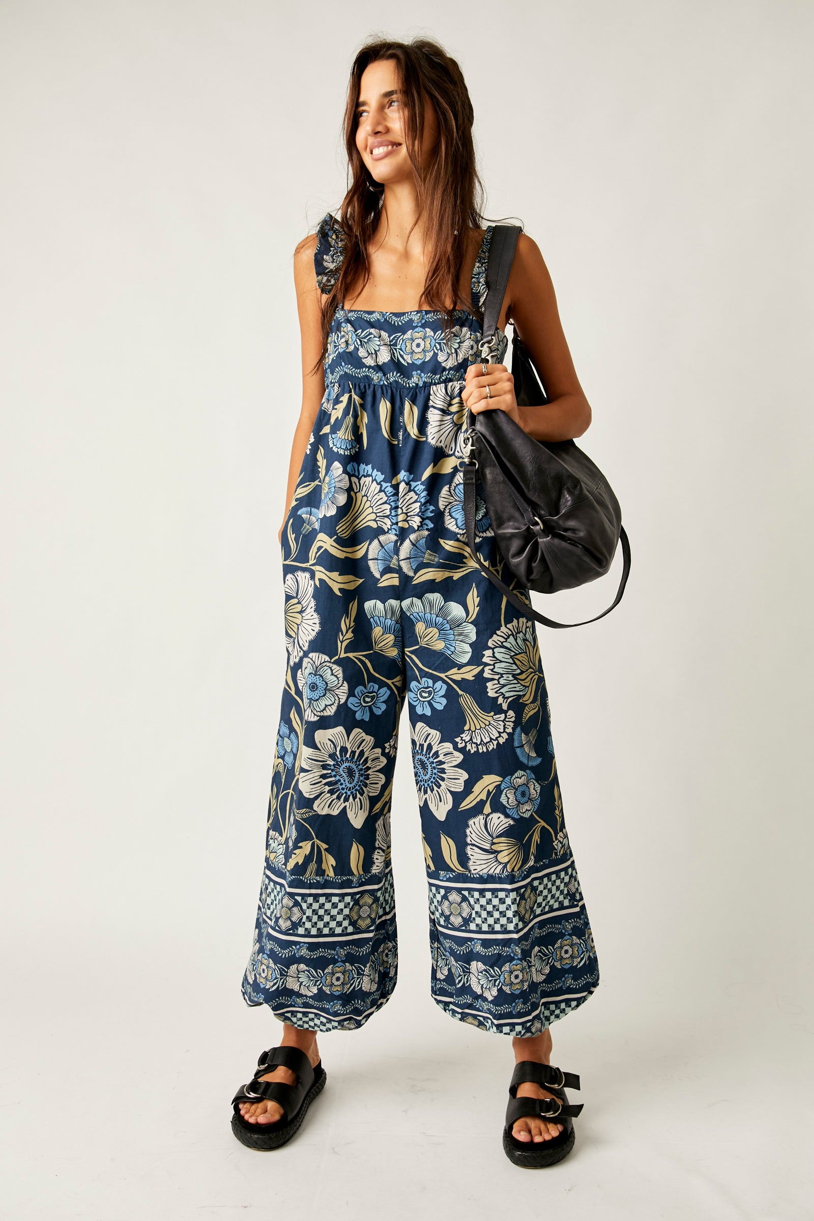 FREE PEOPLE BALI ALBRIGHT JUMPSUIT IN NAVY