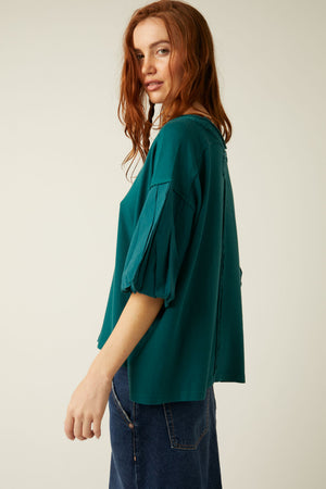 FREE PEOPLE BLOSSOM TEE IN JUNEBUG