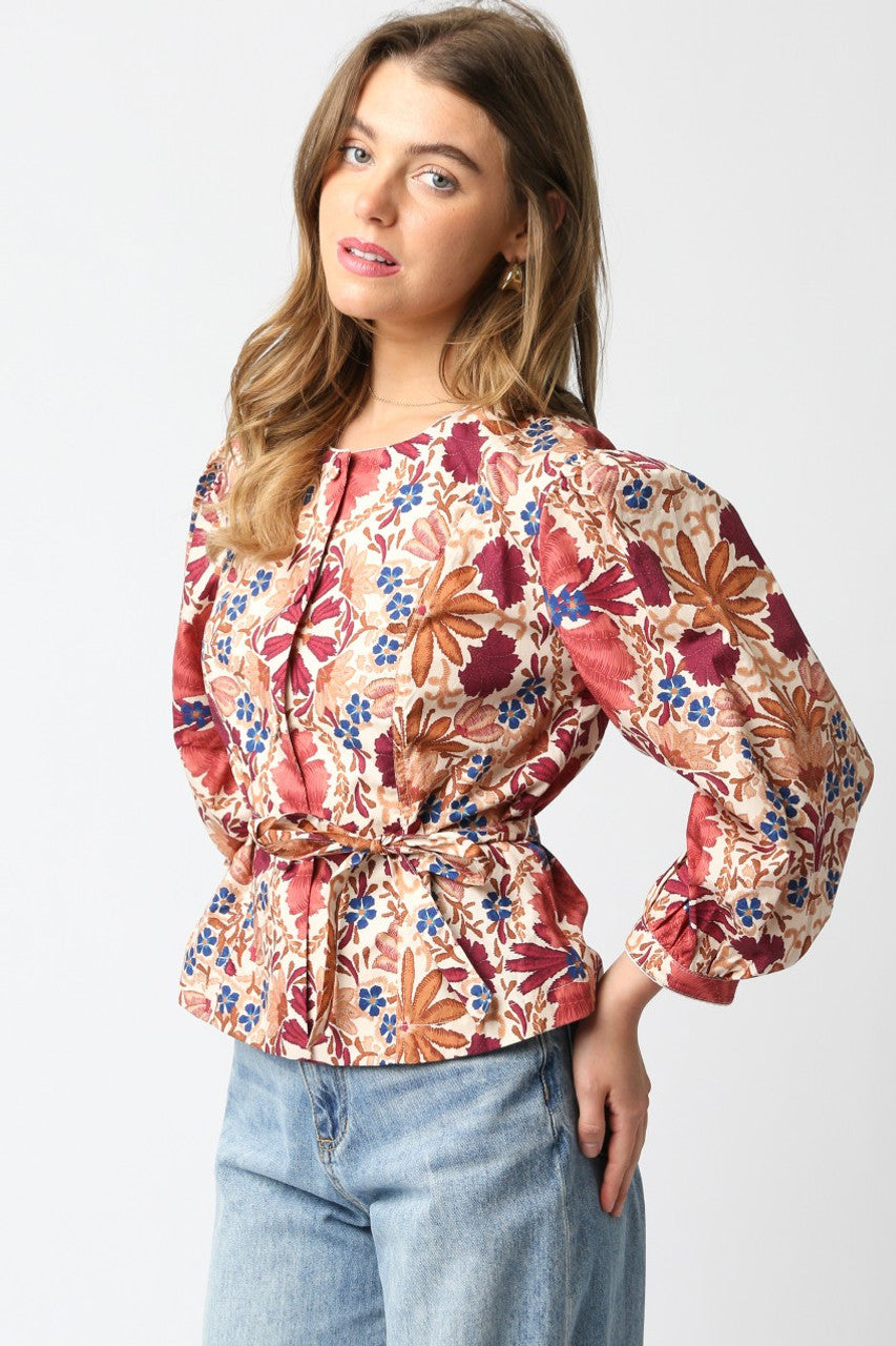 DAHLIA BLOUSE IN RUST