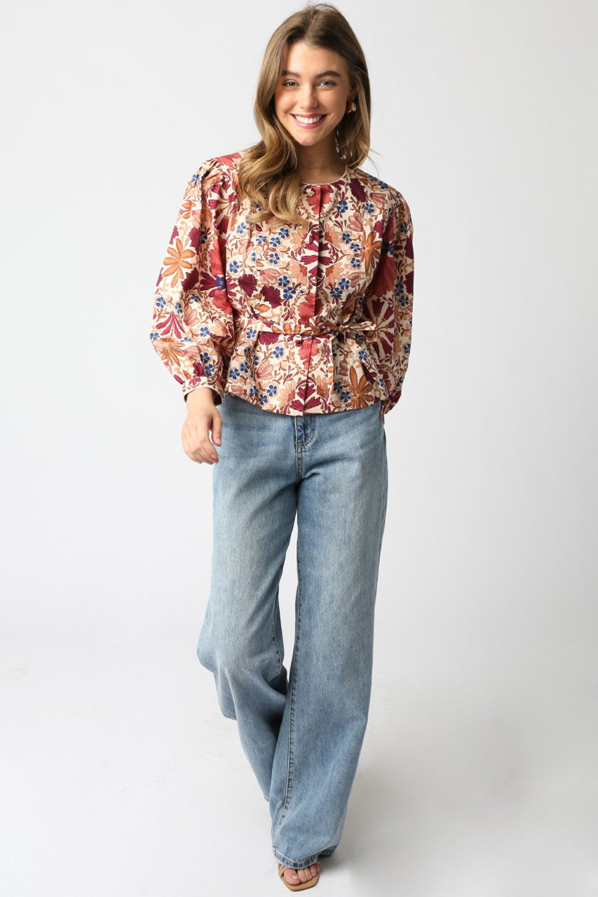 DAHLIA BLOUSE IN RUST