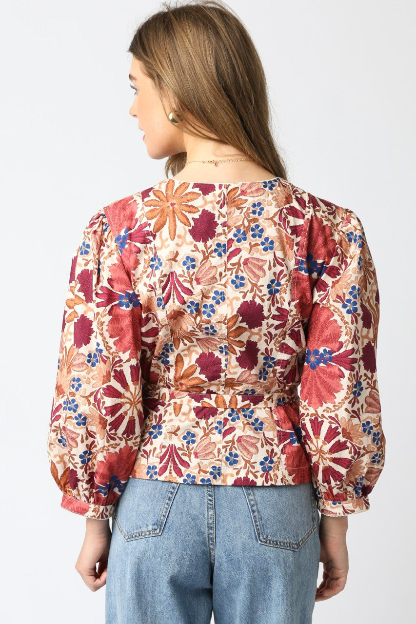 DAHLIA BLOUSE IN RUST