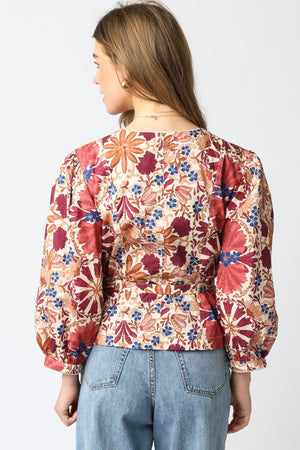 DAHLIA BLOUSE IN RUST