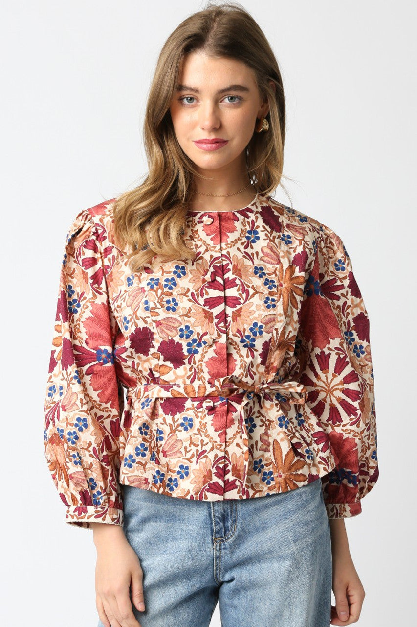 DAHLIA BLOUSE IN RUST