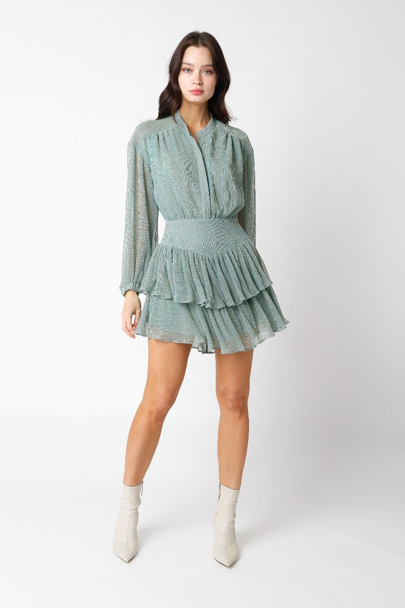 HOLLY DRESS WITH LINING IN JADE