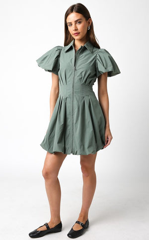 MELISSA DRESS IN OLIVE