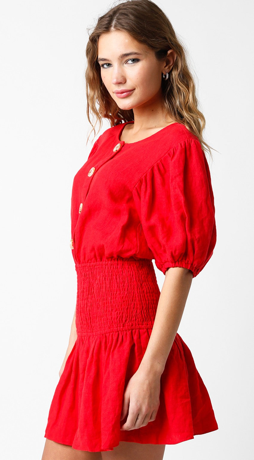SILVIA DRESS IN RED