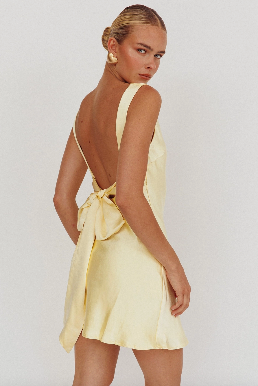 BUTTERCUP MINI DRESS IN BUTTER YELLOW