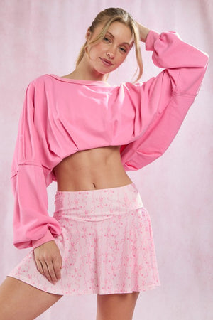 JULIET BUBBLE HEM MATCHING SET IN PINK