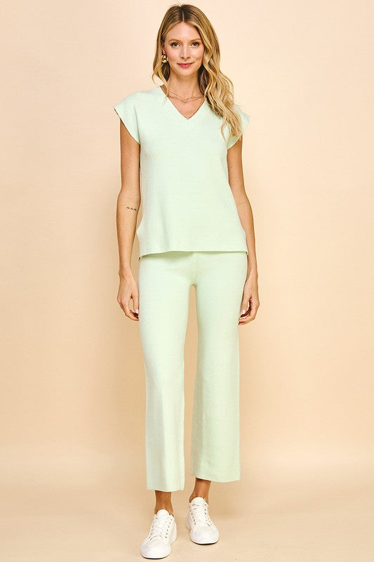 SAM SWEATER PANT IN MINT