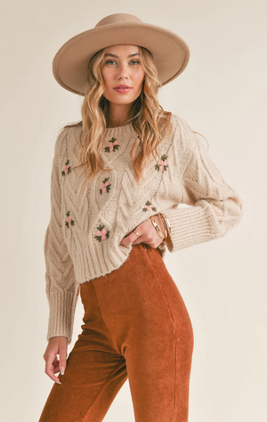 BLOOM OF YOUTH SWEATER IN CREAM