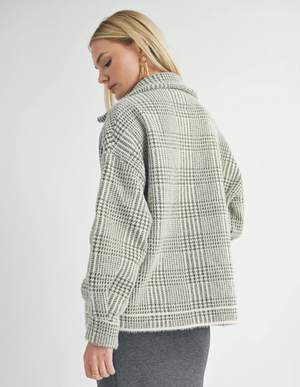 SAGE THE LABEL LOLA PLAID SWEATER JACKET