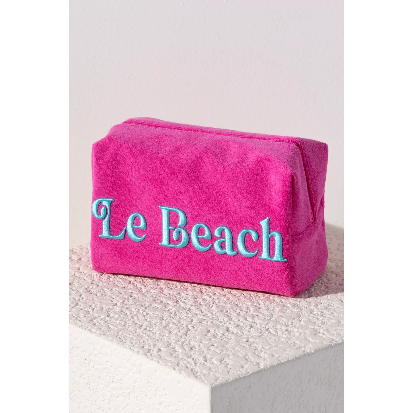 LE BEACH ZIP POUCH IN PINK