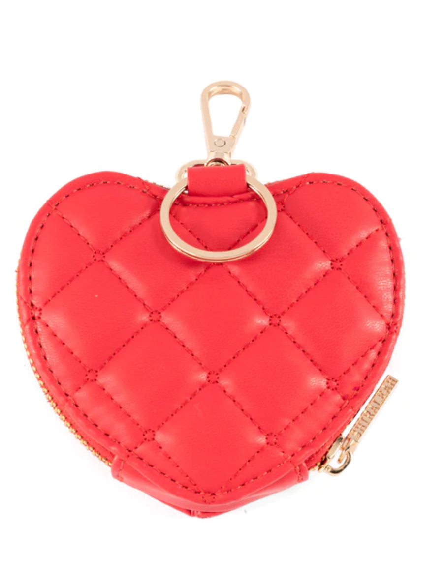 SWEETHEART ZIP POUCH IN RED