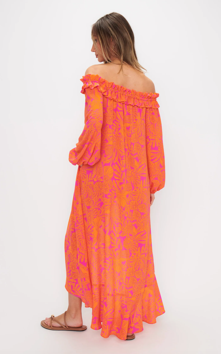 SHOW ME YOUR MUMU BOBBI MAXI DRESS IN FUCHSIA SHELLS