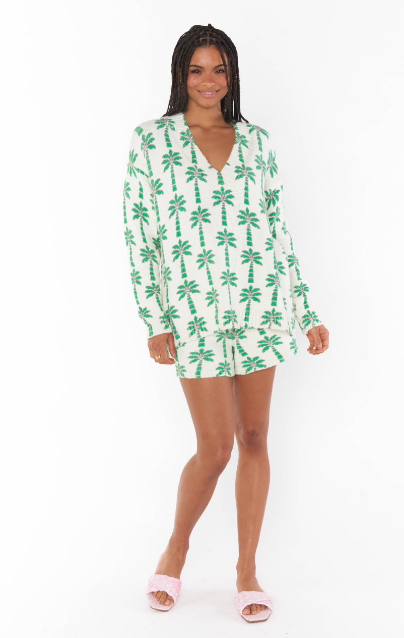 SHOW ME YOUR MUMU GILLIGAN SWEATER IN PALM KNIT
